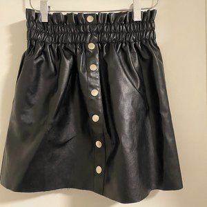 Vegan Leather Mini Skirt